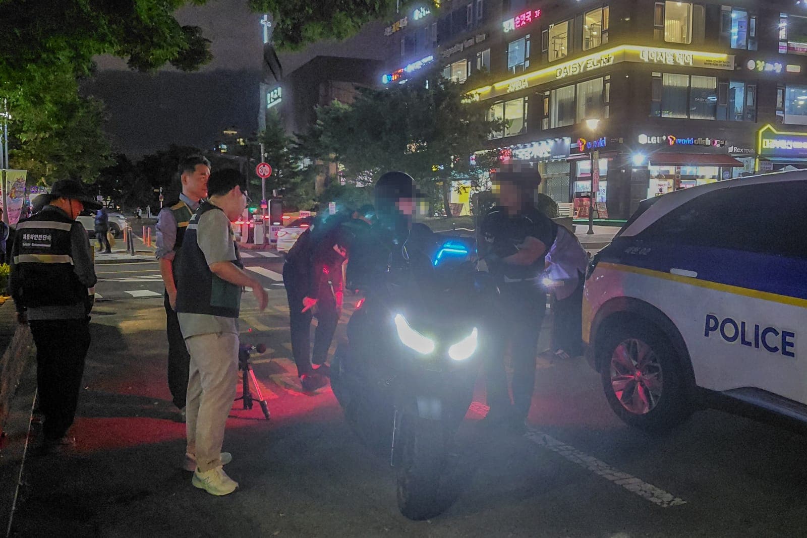 과천시, 별양동 이륜차 야간 합동단속 사진 1