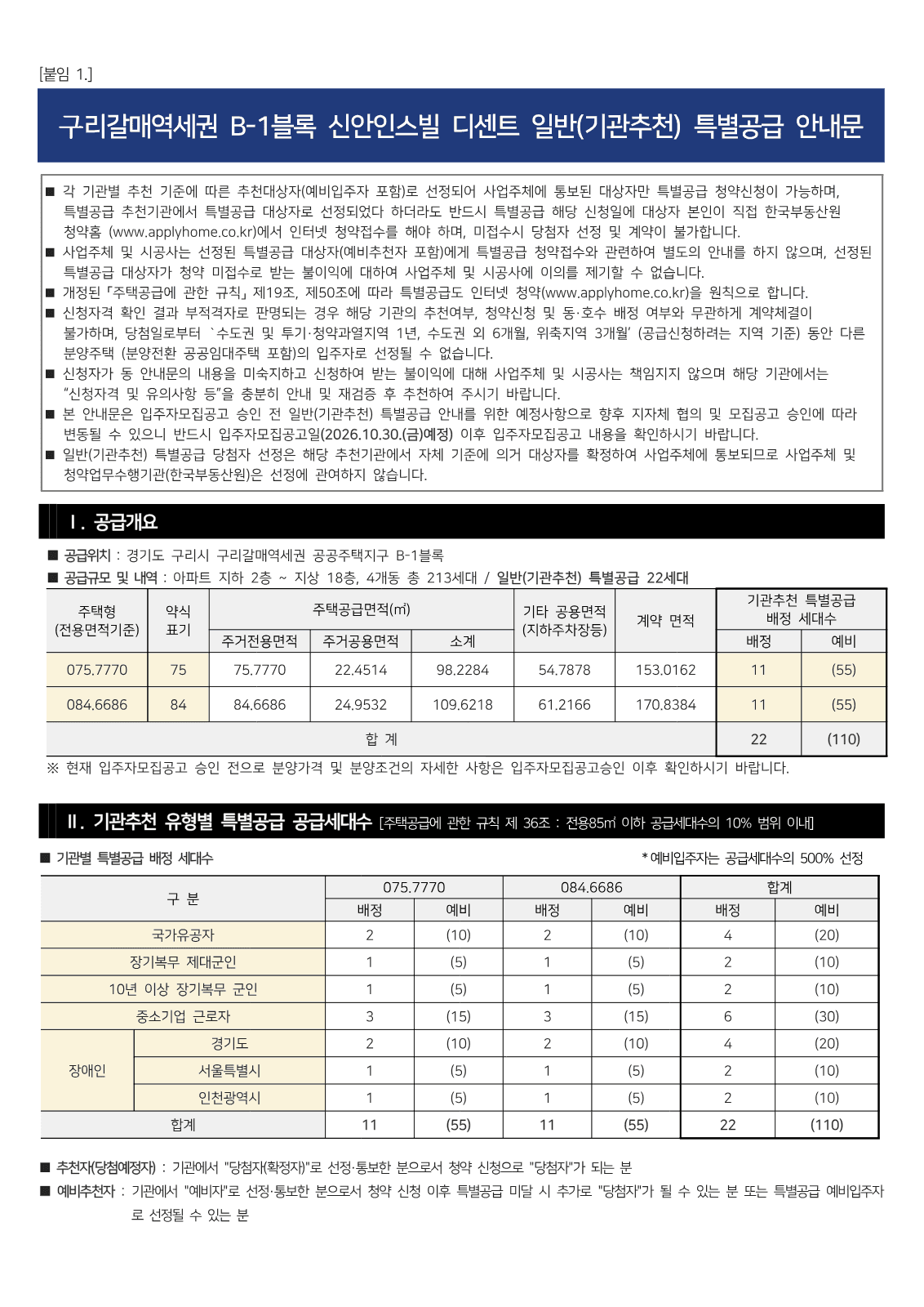 구리갈매 신안인스빌 장애인 특별공급 사진 1