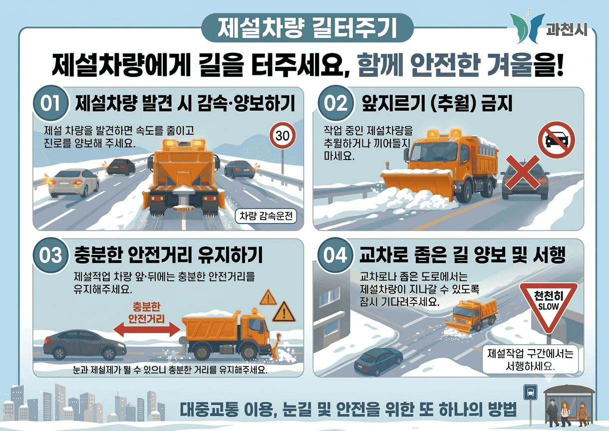 과천시, 겨울철 대설·한파 행동요령 안내 사진 5